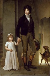 Jean-Baptiste Isabey 1767-1855 und seine Tochter Alexandrine, 1795 von Francois Pascal Simon Gerard