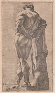 Der Farnesische Herkules, von hinten gesehen [Tafel 4] von Francois Perrier