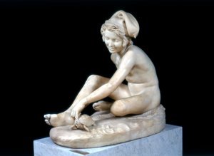 Neapolitanischer Fischer spielt mit einer Schildkröte, 1833 von Francois Rude