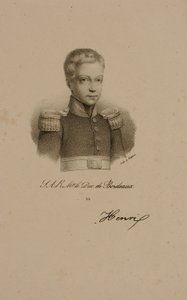 Henri Charles Ferdinand Marie Dieudonne de France, Herzog von Bordeaux, Graf von Chambord