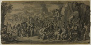 Moses schlägt den Felsen von Francois Verdier