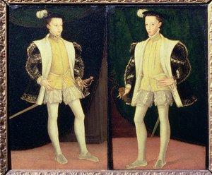 Von links nach rechts Franz II. (1544-60) und Karl IX. (1550-74) von Frankreich