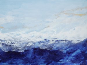 Tiefblaue Ozeanwellen