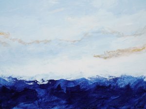 Goldener Blauer Horizont von Françoise Wattré