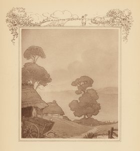 Illustration für Grays Elegie (Farblithografie)