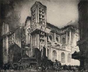 Kirche St. Nicholas-du-Chardonnet von Frank Brangwyn