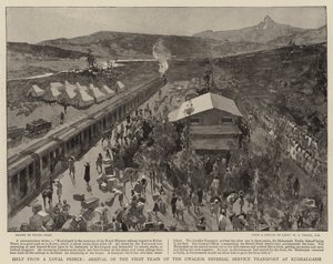 Hilfe von einem treuen Prinzen, Ankunft des ersten Zuges des Gwalior Imperial Service Transport in Kushalgarh