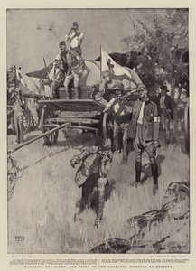 Den Kampf beobachten, das Personal des Yeomanry Hospital in Roodeval von Frank Craig