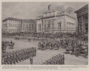 Die königlichen Hochzeitsfeierlichkeiten in Rom, die große Truppenparade