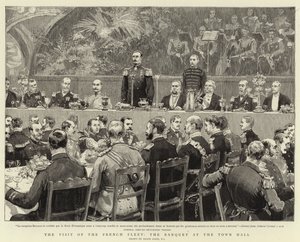 Der Besuch der französischen Flotte, das Bankett im Rathaus von Frank Dadd