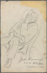 Skizze von John Kavanaugh, 1882 von Frank H. Tompkins