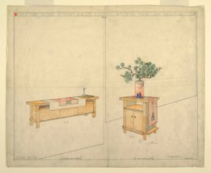 Klavierbank und Taboret, Henry J. Allen Residenz, Wichita, KA