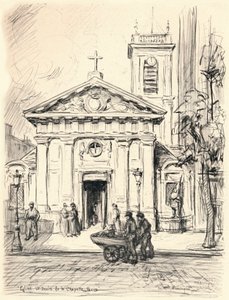 Kirche von St. Denis de la Chapelle, 1915 von Frank Milton Armington