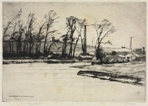 Ein winterlicher Sturm am Stourbridge-Kanal