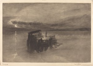 Das Holzfloß auf dem Rhein von Frank Short, after Joseph Mallord William Turner