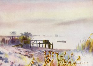 Norfolk Broads: Frostiger Sonnenaufgang auf Ormesby Broad