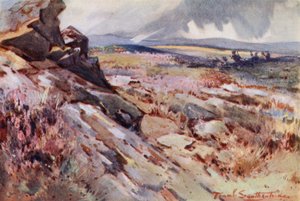 An der römischen Mauer (Farblithografie)