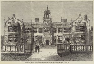 Ingestre Hall, Staffordshire, durch Feuer zerstört am Donnerstag, 12. Oktober von Frank Watkins