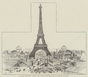 Die Pariser Ausstellung, Gesamtansicht der Ausstellungsgebäude vom Trocadero