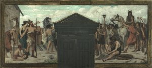 Skizze für das Rathaus des 15. Arrondissements: La Patrie, zwischen 1883 und 1884 von François Alfred Delobbe