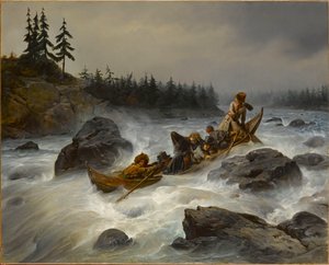 Der Herzog von Orleans am Muonio-Fluss in Lappland, August 1795, 1840