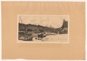 Ansicht des Hafens von Rance (Bords de la Rance) von François Bonvin