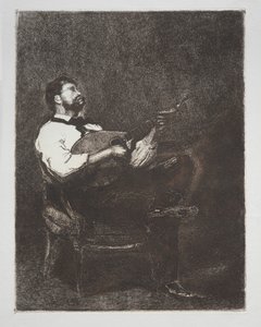 Gitarrenspieler, 1861 von François Bonvin