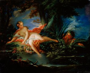 Ein erschrockener Badender, 1736