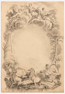 Design für ein Wappen zu Ehren von William Earl Cowper (ca. 1665-1723)