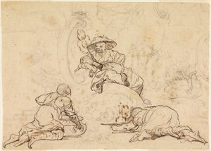 Entwürfe für Chinoiserie-Ornament von François Boucher