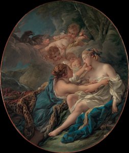 Jupiter in der Gestalt von Diana und Kallisto, 1763 von François Boucher