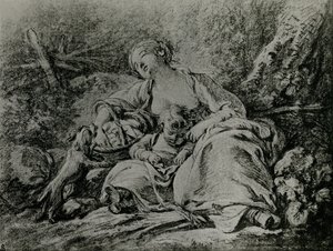 Auf dem Weg zum Markt von François Boucher