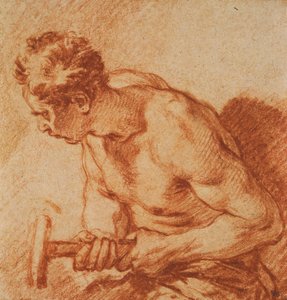 Studie eines Mannes mit Hammer, Halbfigur