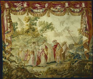 Die Ankunft des Telemach auf der Insel der Kalypso, aus Die Geschichte des Telemach, nach 1776