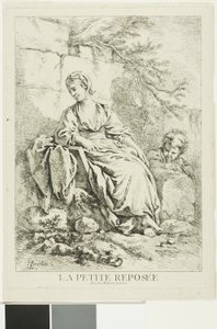 Junge Frau ruht von François Boucher