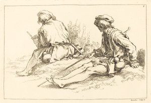 Sitzende Hirtenjungen