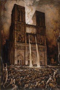 Angriff auf Notre-Dame. Der Glöckner von Notre-Dame von Victor Hugo von François Chifflart