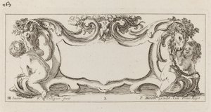 Kartusche von François Collignon after Stefano Della Bella