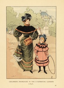Kinderpromenade in den Luxemburger Gärten im Jahr 1893