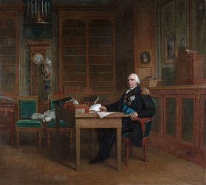 König Louis XVIII in seinem Arbeitszimmer der Tuilerien von François Gérard