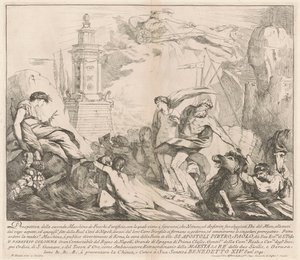 Die zweite Maschine für die Chinea von 1741: Neptun und Amphitrite von François Hutin