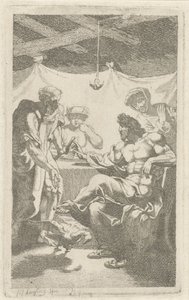 Jupiter und Merkur bei Philemon und Baucis von François Joseph Lonsing