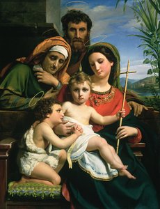 Die Heilige Familie mit den Heiligen Johannes dem Täufer und Elisabeth, 1823 von François Joseph Navez