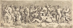 Die Aufnahme der Psyche in Olympia von François Perrier after Raphael