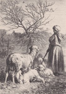 Eine Schäferin, ca. 1852 von François Rouget