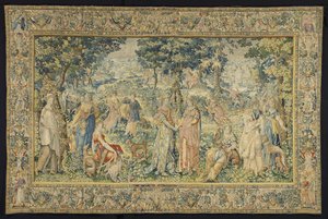 Cephalus und Procris (Wandteppich mit der Geschichte von Cephalus und Procris aus der Diana-Reihe) von François Spiering (workshop of)