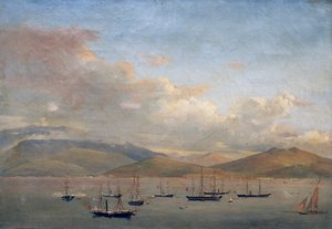 Neapolitanische, französische und spanische Flotten in der Bucht von Gaeta