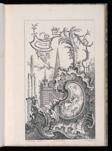 Kartusche mit Obelisk und Palme, Livre Nouveau de Morceaux de Fantaisie (Neues Buch der Fantasiestücke)