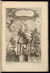 Entwurf für Paneele mit Tempietto mit Minerva, gekrönt von einem Obelisken und Sieg