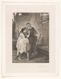 Blinder Ödipus geführt von Antigone